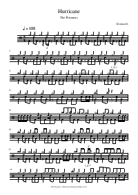 Drum score: The Prisoners - Hurricane