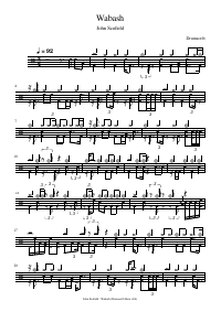 Drum score: John Scofield - Wabash