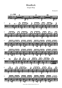 Drum score: Imogen Heap - Headlock