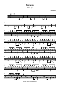 Drum score: Dua Lipa - Genesis