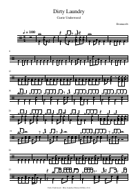 Drum score: Carrie Underwood - Dirty Laundry