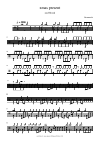 Drum score: nos3bleeed - xmas present