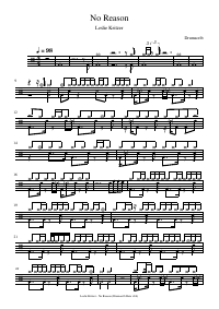 Drum score: Leslie Kritzer - No Reason