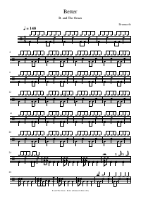 Drum score: B. and The Omax - Better