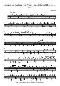 Drum score: Aliento - Levanto un Aleluya (En Vivo) (feat. Edward Rivera & Keila Marin)