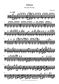 Drum score: Elevation Worship - Alleluia