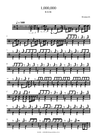 Drum score: R.E.M. - 1,000,000