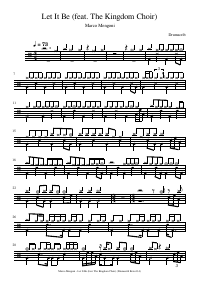Partitura de batería: Marco Mengoni - Let It Be (feat. The Kingdom Choir)