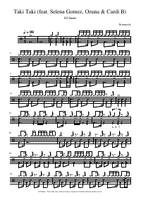 Drum score: DJ Snake - Taki Taki (feat. Selena Gomez, Ozuna & Cardi B)