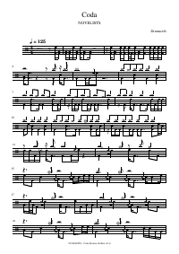 Drum score: NOVELISTS - Coda
