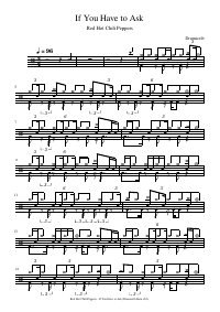 Drum score: Red Hot Chili Peppers - If You Have to Ask