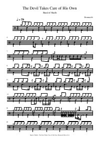 Drum score: Band of Skulls - The Devil Takes Care of His Own