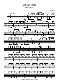 Drum score: lyontrackmusic - Urban Mirage