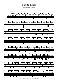 Drum score: Jean-Jacques Goldman - C'est ta chance