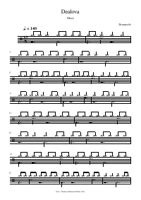 Drum score: Once - Dealova