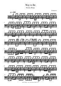 Drum score: Worsley Bridge - Way to Be