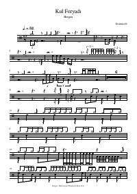 Drum score: Bergen - Kul Feryadı