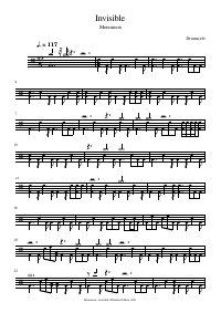 Drum score: Mononeon - Invisible