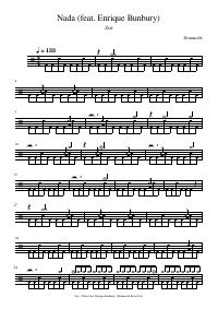 Drum score: Zoé - Nada (feat. Enrique Bunbury)