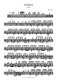 Drum score: 10CM - Gradation
