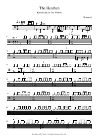 Drum score: Bob Marley & The Wailers - The Heathen