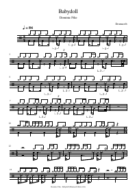 Drum score: Dominic Fike - Babydoll