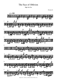 Drum score: High On Fire - The Face of Oblivion