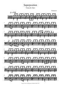 Drum score: Young the Giant - Superposition