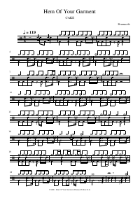 Drum score: CAKE - Hem Of Your Garment