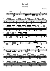 Drum score: Nino Ferrer - Le sud