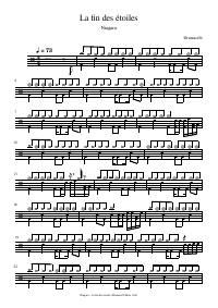 Drum score: Niagara - La fin des étoiles