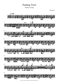 Drum score: Nuclear Cowboy - Painting Town