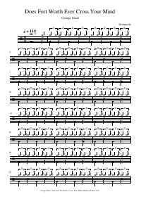 Drum score: George Strait - Does Fort Worth Ever Cross Your Mind
