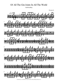 Drum score: Fall Out Boy - Of All The Gin Joints In All The World