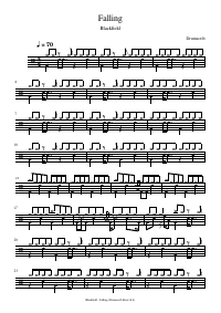Drum score: Blackfield - Falling