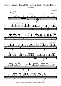 Drum score: Troy Ramey - Troy's Prayer - Bread Of Heaven (feat. The Soul Searchers)