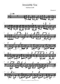 Drum score: Jonathan Groff - Irresistible You