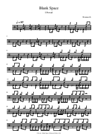 Drum score: I Prevail - Blank Space