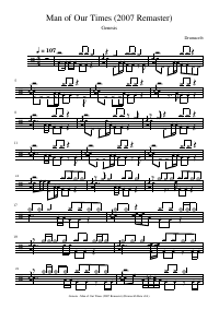 Drum score: Genesis - Man of Our Times (2007 Remaster)