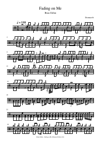 Drum score: Brian Fallon - Fading on Me