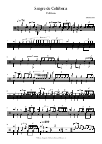 Partition de batterie : Celtiberia - Sangre de Celtiberia