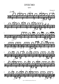 Drum score: Quest - DYECMO