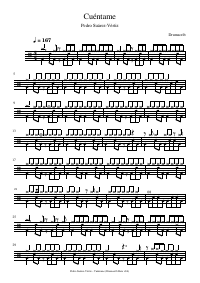 Drum score: Pedro Suárez-Vértiz - Cuéntame