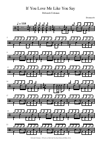 Drum score: Deborah Coleman - If You Love Me Like You Say