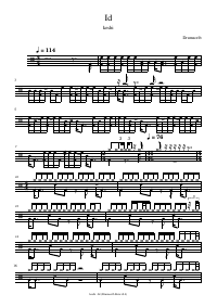 Drum score: keshi - Id