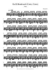 Drum score: Flans - En El Boulevard (Corre, Corre)