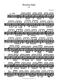 Drum score: ICE - Running High