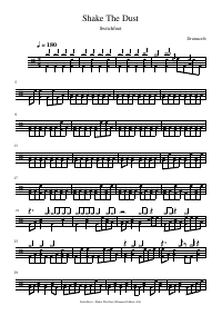 Drum score: Switchfoot - Shake The Dust