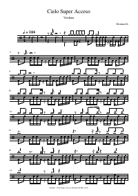 Drum score: Verdena - Cielo Super Acceso
