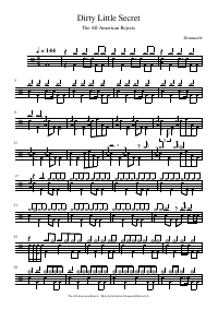 Drum score: The All-American Rejects - Dirty Little Secret